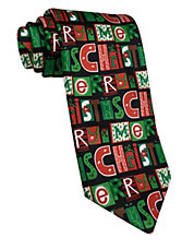 Merry Christmas Printed Tie