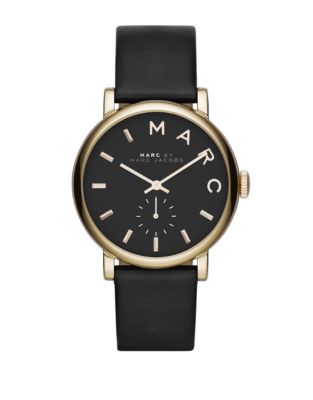 Ladiesâ Baker Gold-Tone & Leather Watch