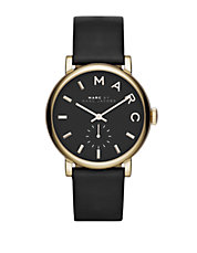 Ladiesâ Baker Gold-Tone & Leather Watch
