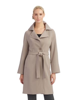 Asymmetrical Button Trench Coat
