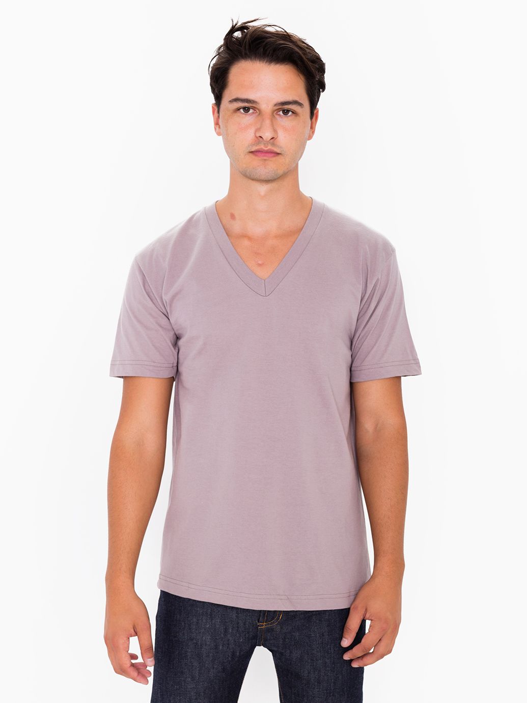 Organic Fine Jersey Short Sleeve V-Neck