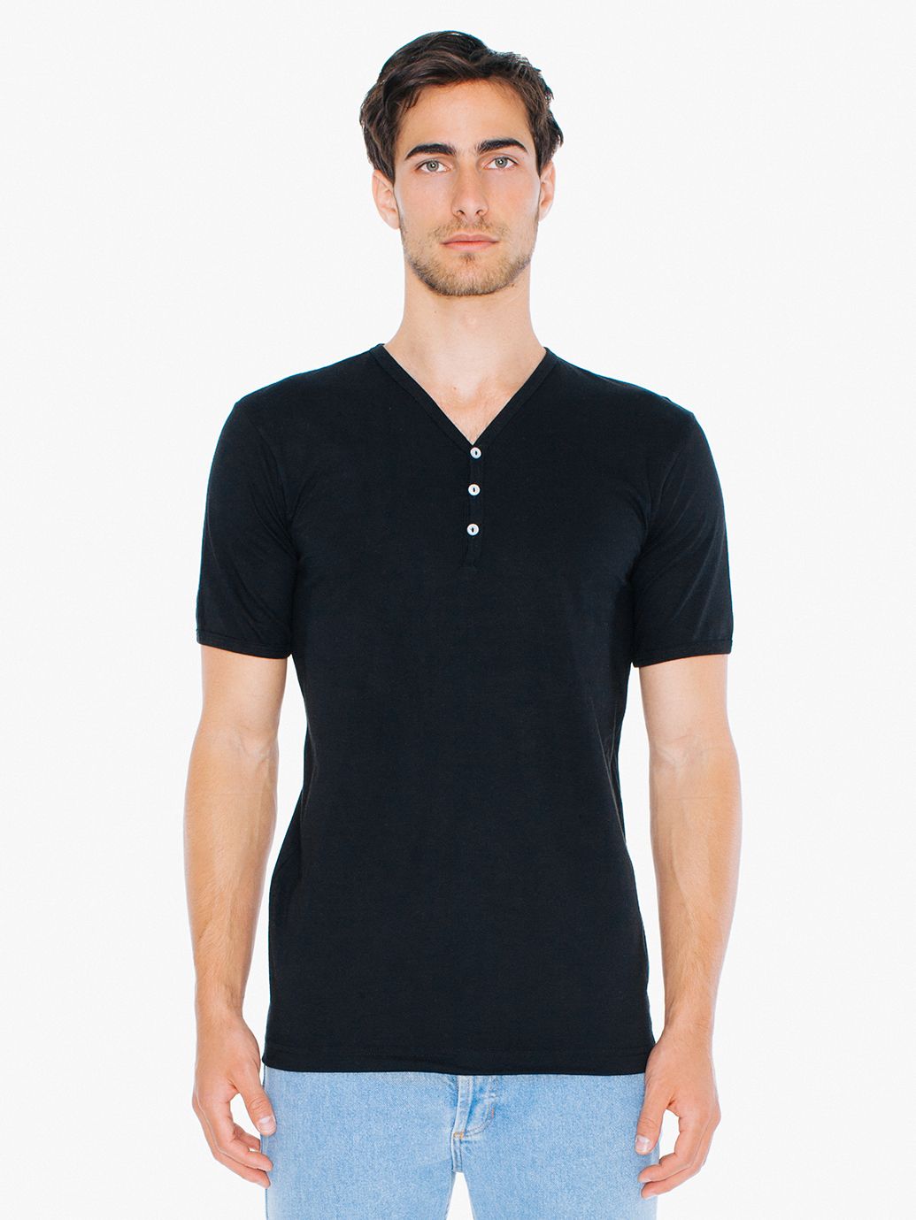 Fine Jersey Short Sleeve Henley