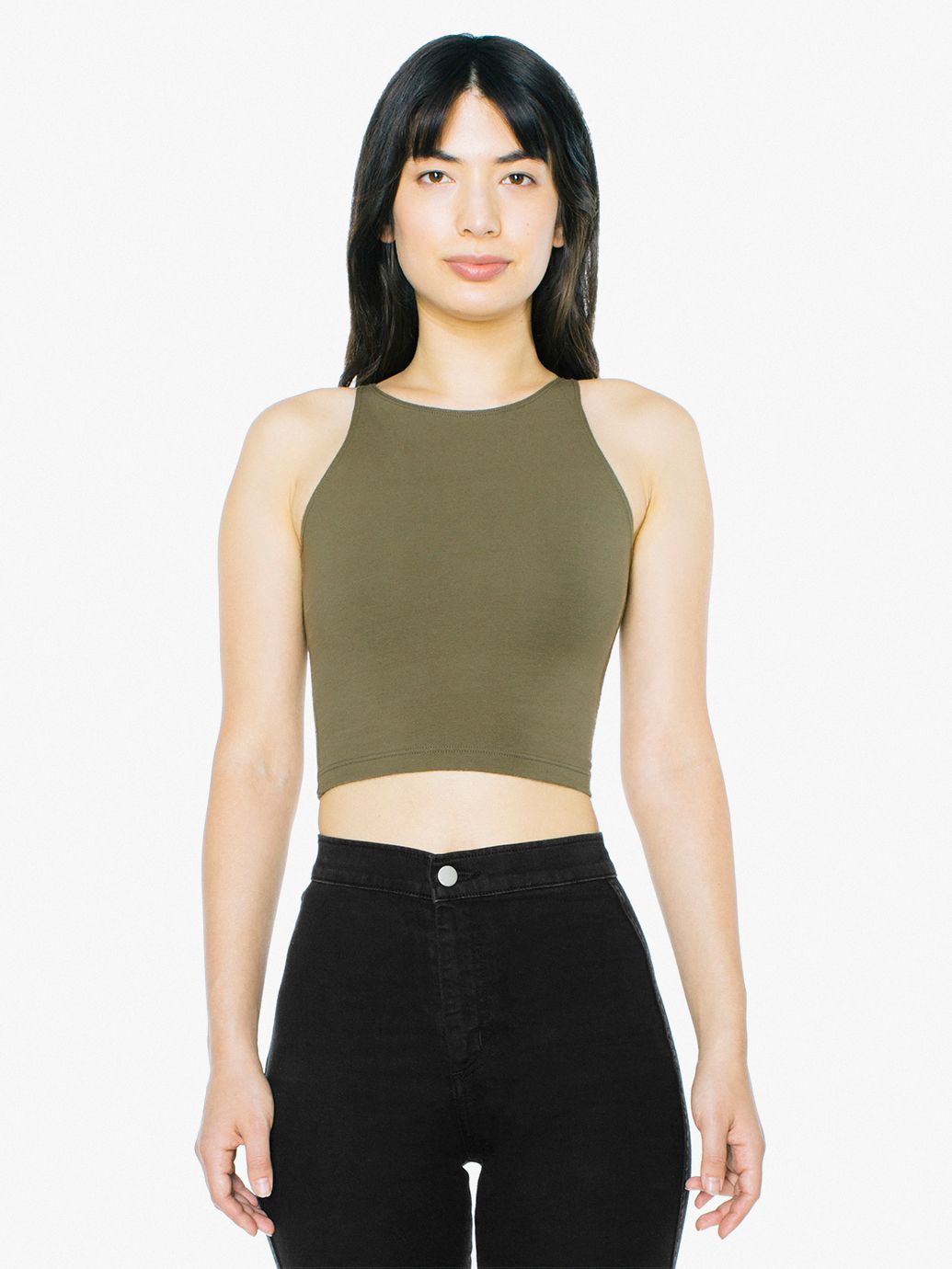 Cotton Spandex Sleeveless Crop Top