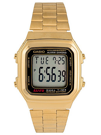 A178WA-1AV Casio Gold & Black Digital Watch