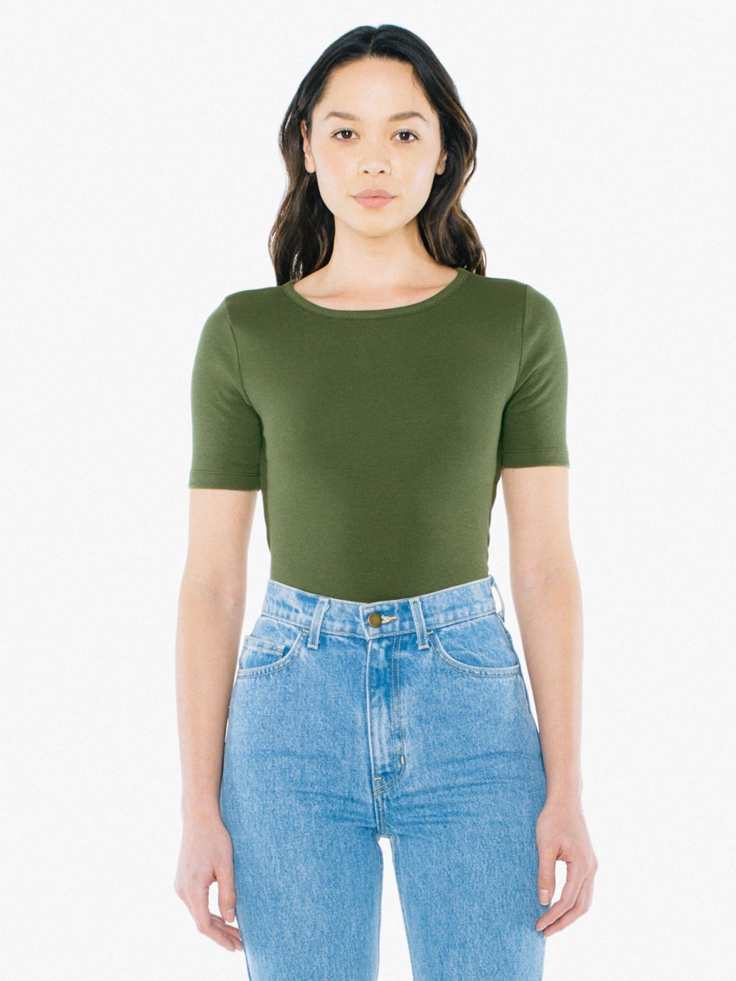 Ribbed Fitted T-Shirt