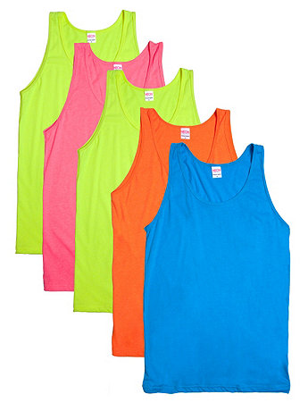 Not So Perfect Uni Neon Poly Cotton Tank 5 Pack #1: notavail&$ProductImage$ Not So Perfect Uni Neon Poly Cotton Tank 5 Pack #1: notavail&$ProductImage$