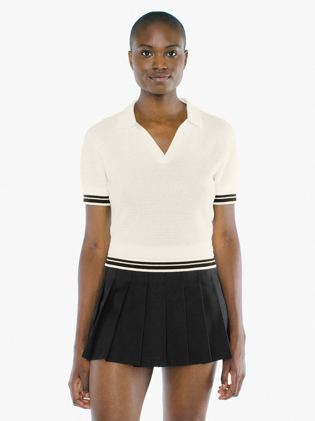 Mesh Knit Tennis Shirt