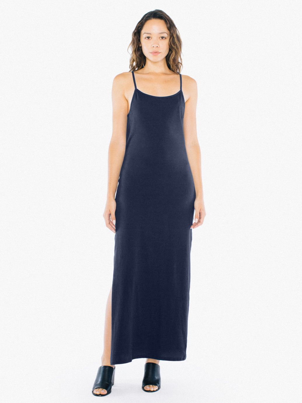 Fine Jersey Tank Slit Maxi Dress