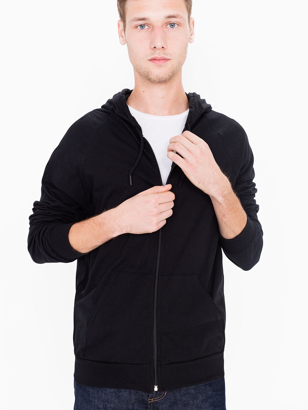 Fine Jersey Zip Hoodie