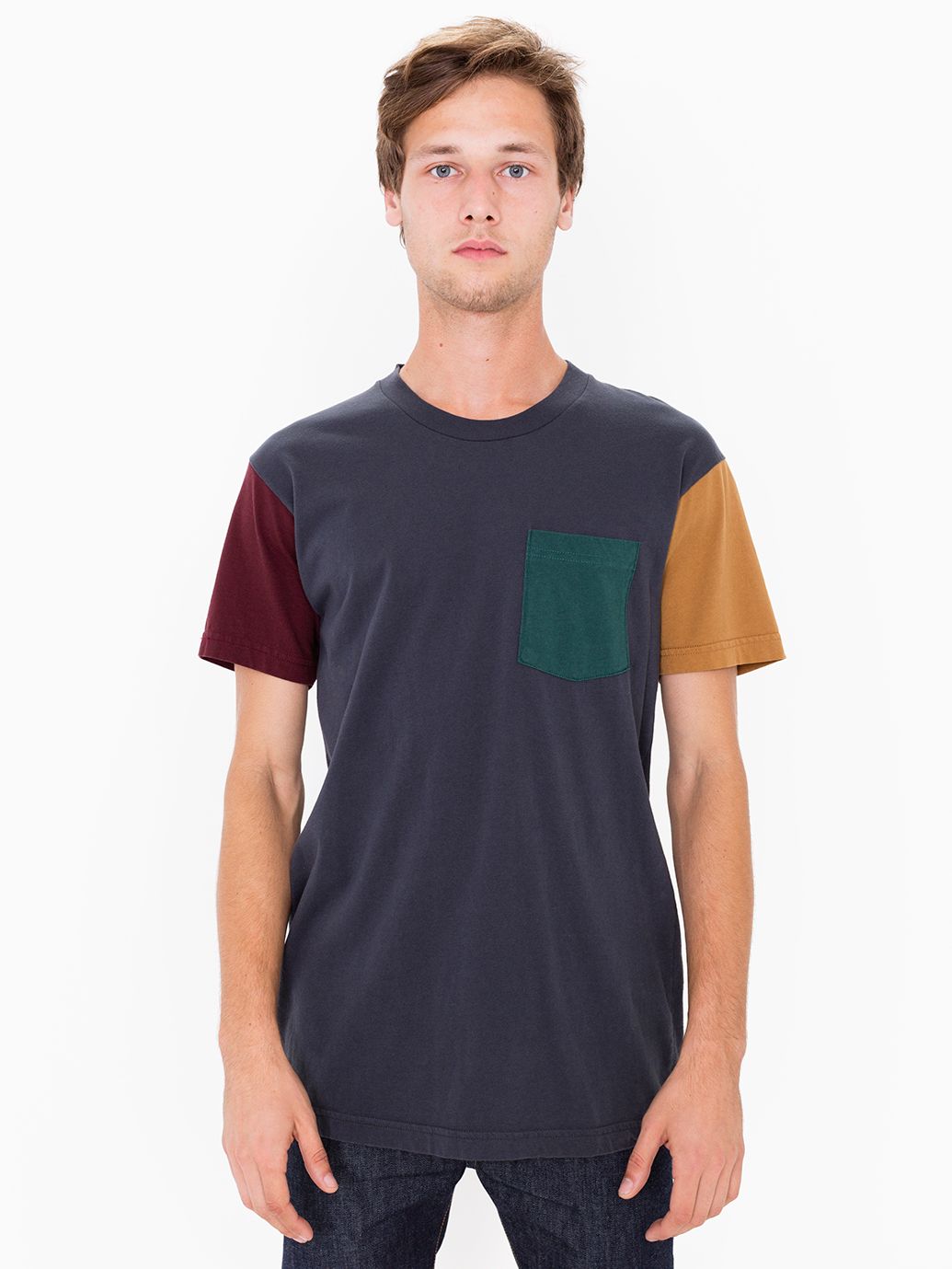 Power Washed Color Block Pocket Tee