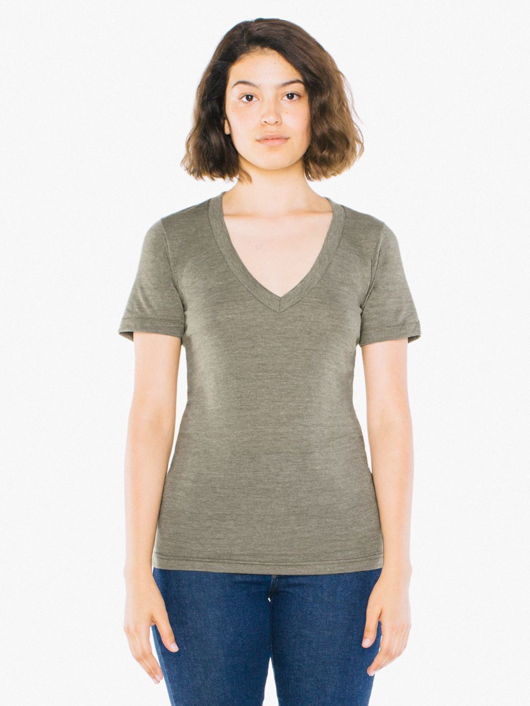 Unisex Tri-Blend Deep V-Neck T-Shirt