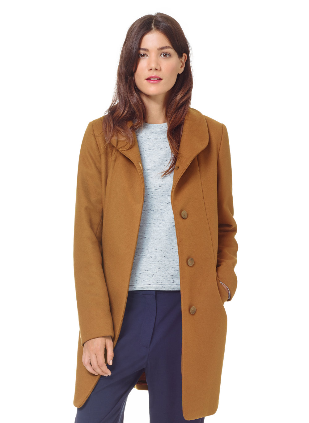 aritzia cocoon coat camel