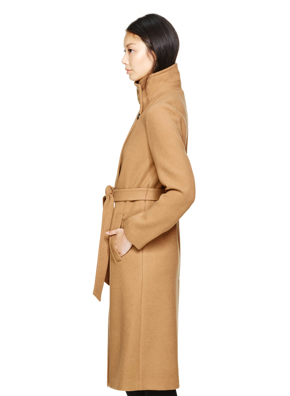 aritzia cocoon coat camel