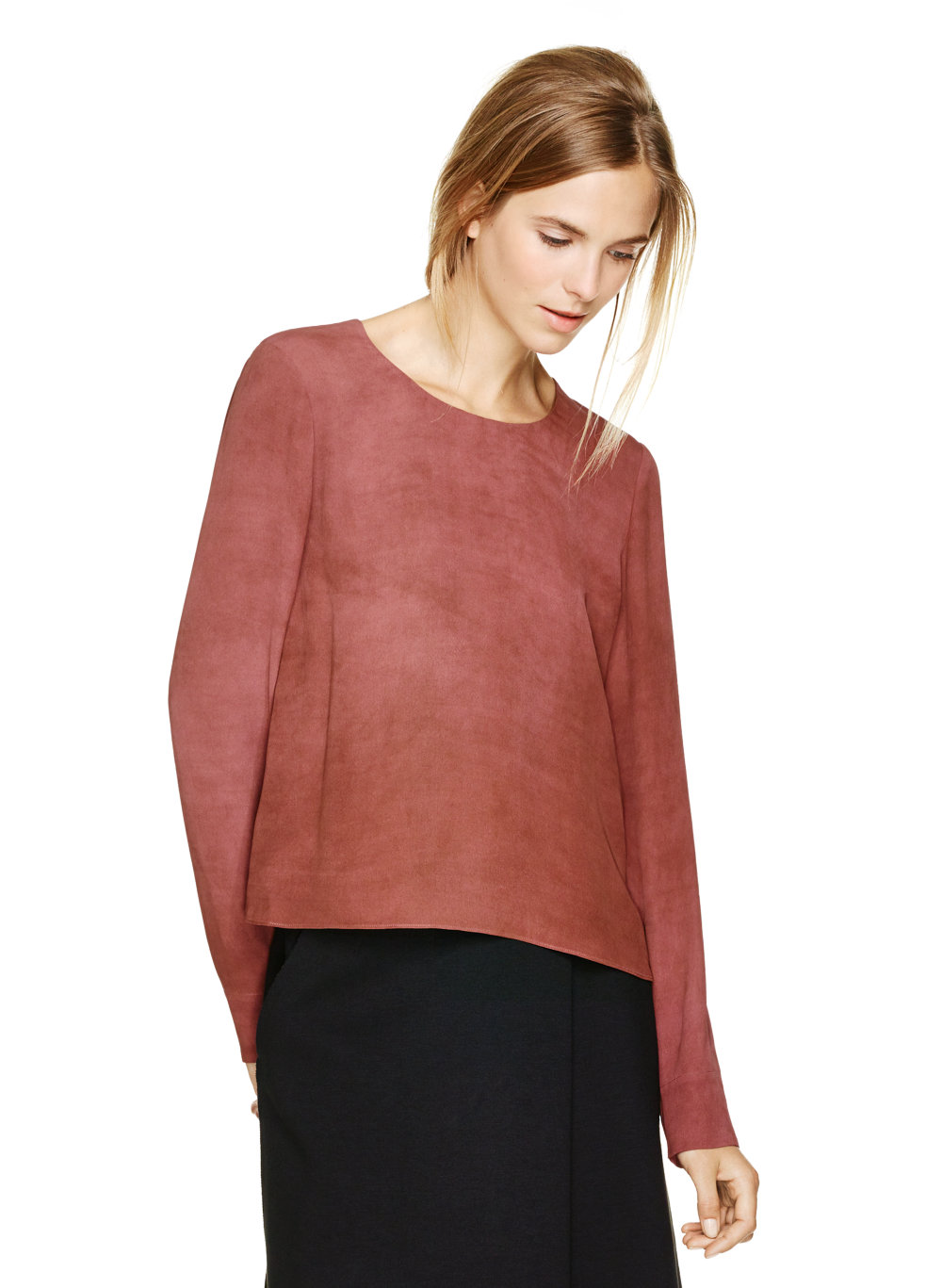 aritzia silk blouse