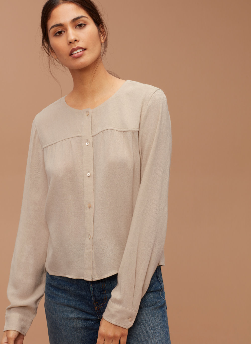 aritzia pelli blouse