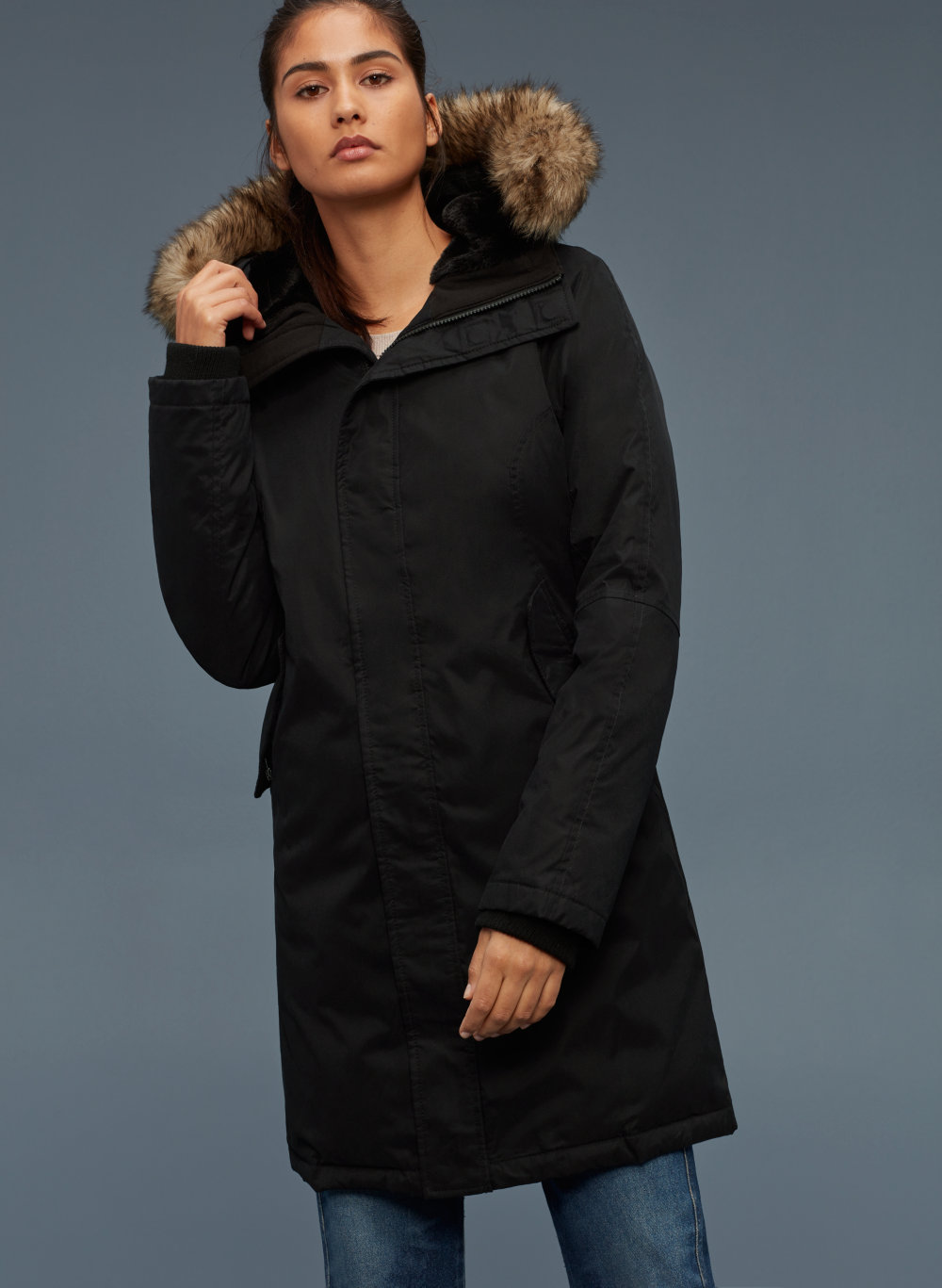 tna black parka