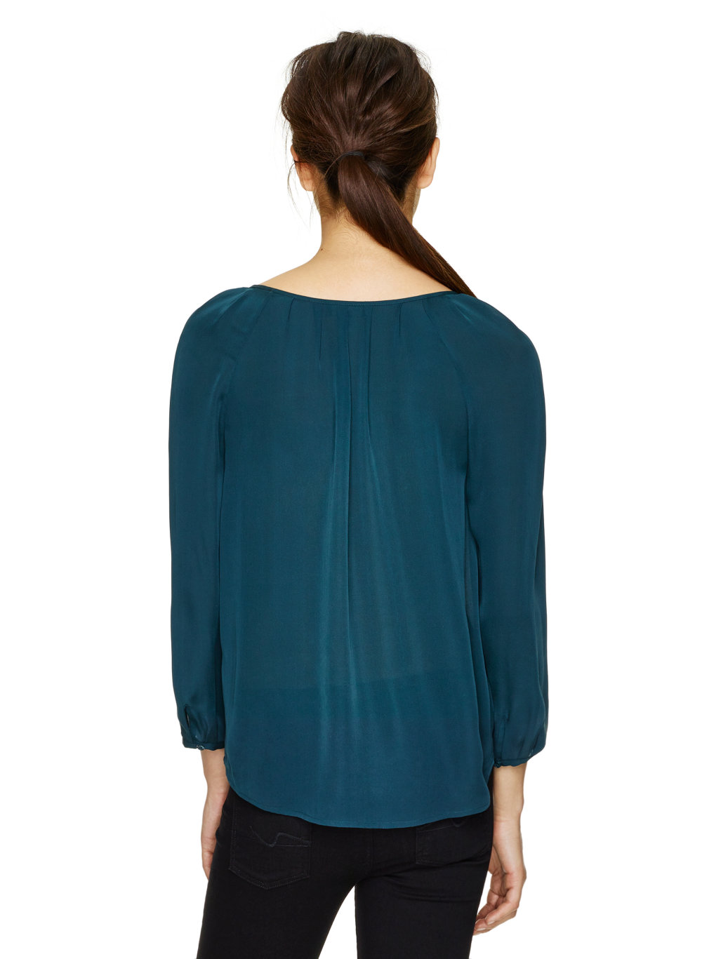 aritzia silk blouse
