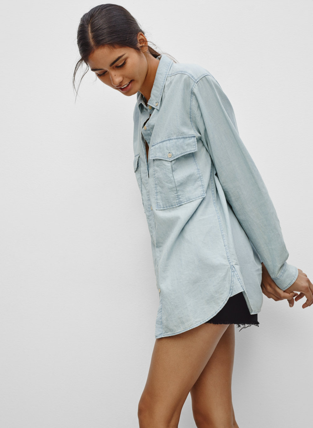 wilfred free button up shirt