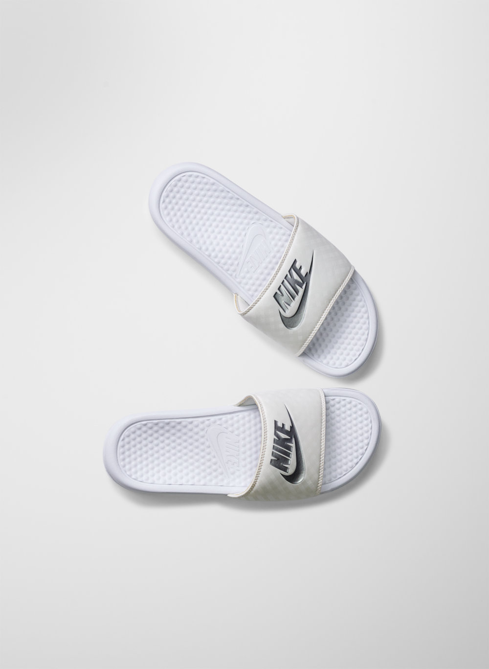 all white nike sandals