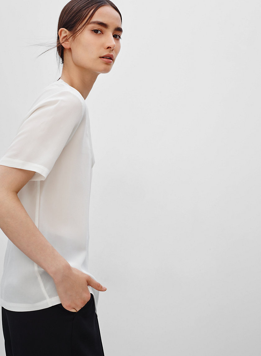 aritzia silk blouse