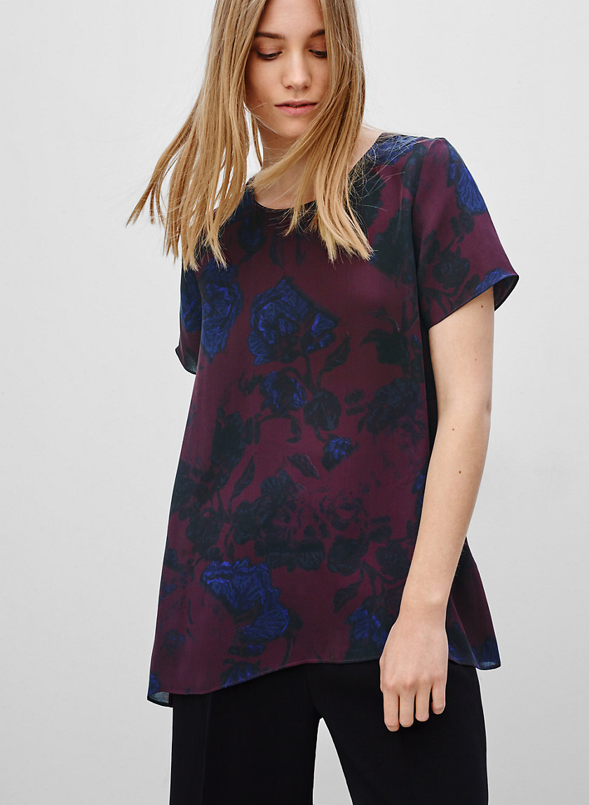 aritzia floral blouse
