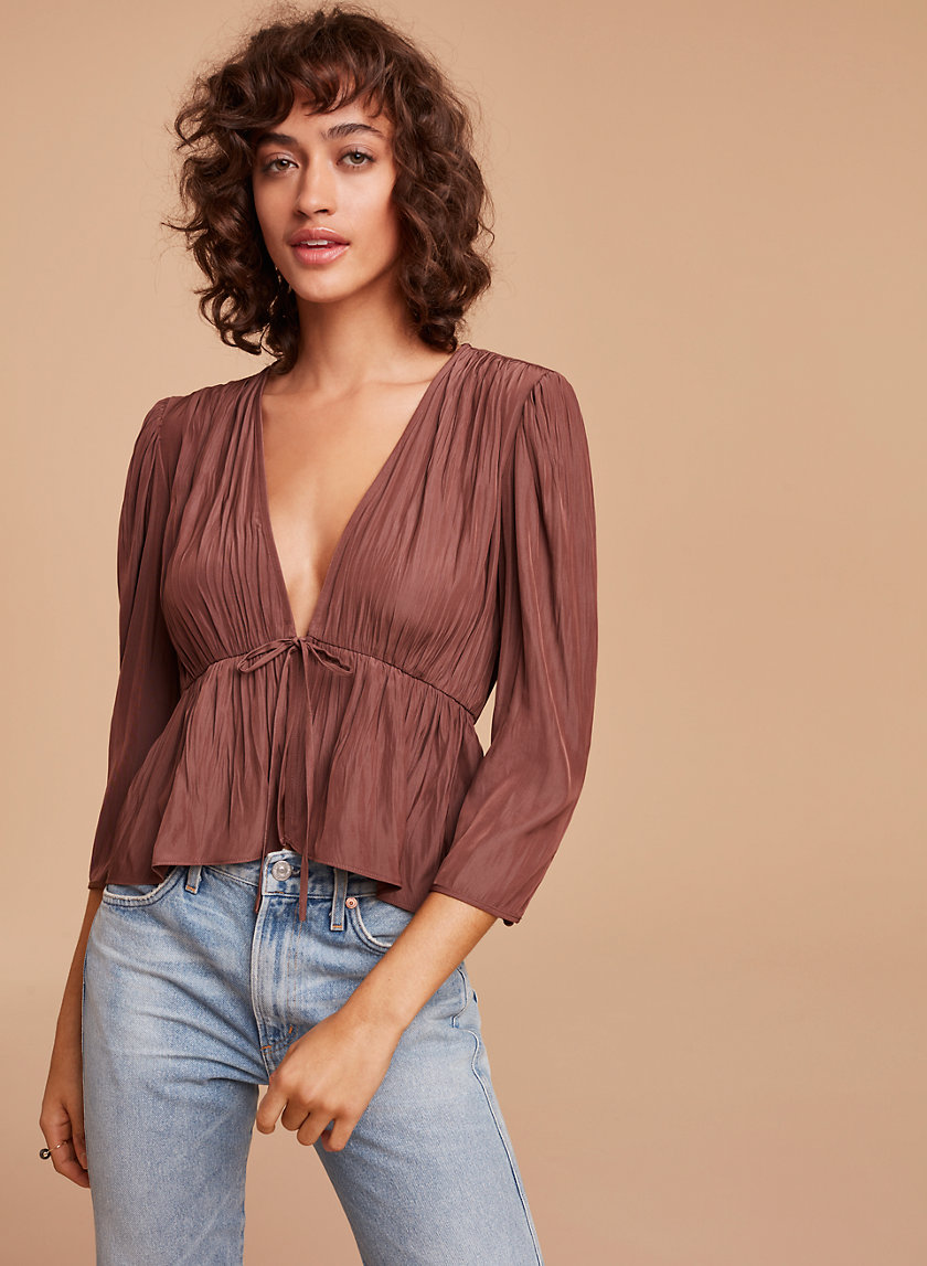 wilfred button front blouse