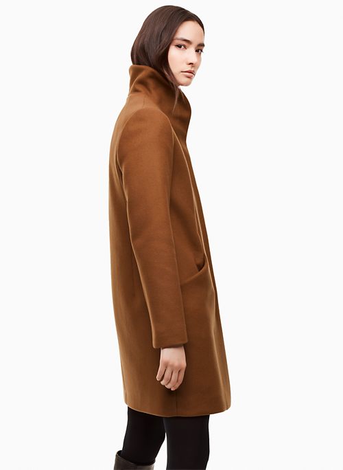 aritzia cocoon coat camel