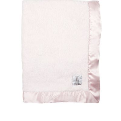 Little Giraffe Chenille Blanket with Satin Border - Pink