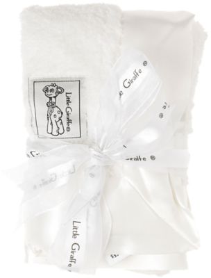 Little Giraffe Chenille Security Blanket - White