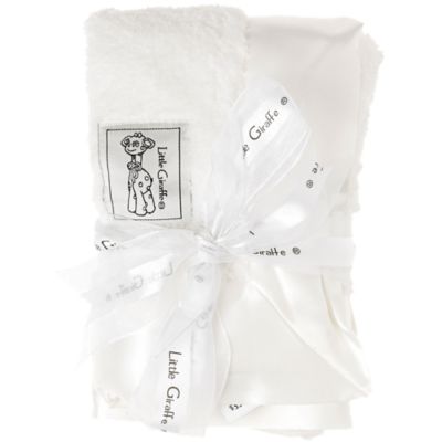 Little Giraffe Chenille Security Blanket - White