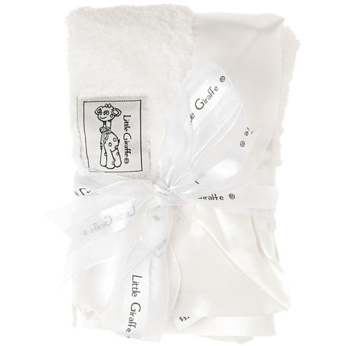 Little Giraffe Chenille Security Blanket - White