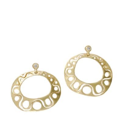 Linda Lee Johnson Gold & Diamond Carnevale Earrings