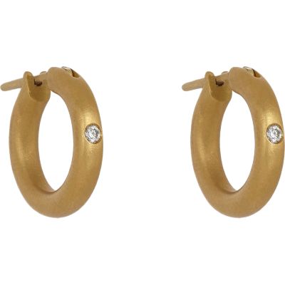 Linda Lee Johnson Diamond Nony Hoop Earrings