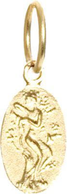 Cathy Waterman Gold Sprite Charm Necklace