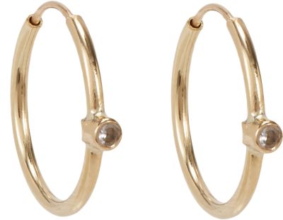 Jennifer Meyer Small Diamond Hoop Earrings
