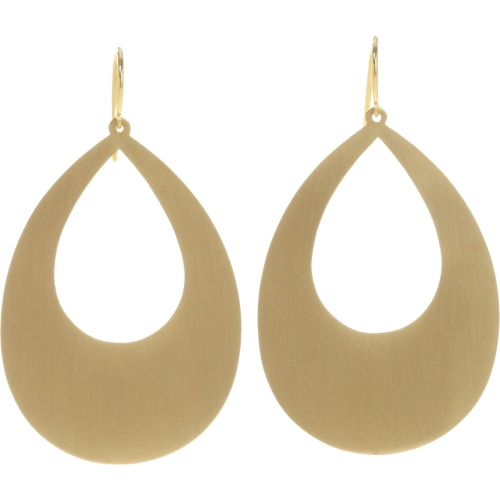 Irene Neuwirth Gold Open Teardrop Earrings