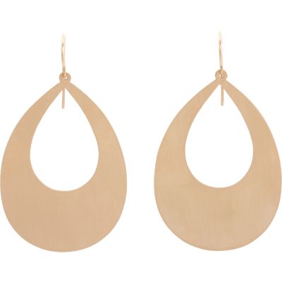 Irene Neuwirth Rose Gold Pear Cut-Out Earrings