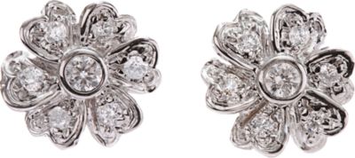 Jamie Wolf Pave Diamond Flower Earrings