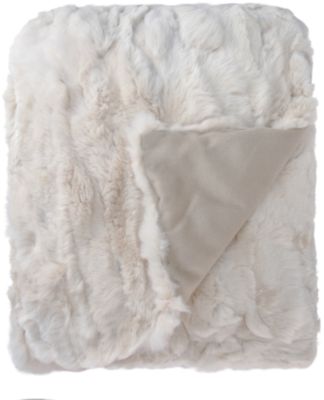 Barneys New York Rabbit Fur Throw