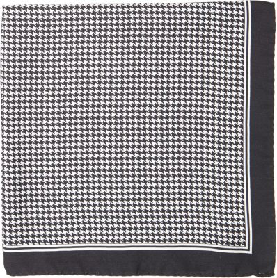Barneys New York Houndstooth Pocket Square