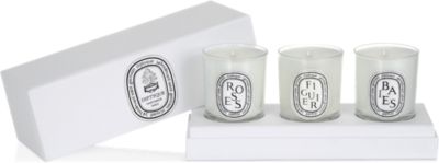 Diptyque Boxed Set of Three Mini Candles