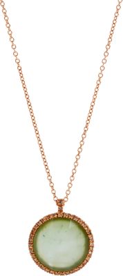 Roberto Marroni - Sunflower Quartz, Mother of Pearl, Jade & Diamond Pendant Necklace