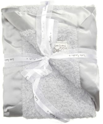 Little Giraffe Chenille Blanket with Satin Border - Silver
