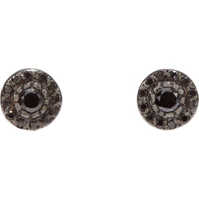 Ileana Makri Black Diamond Stud Earrings