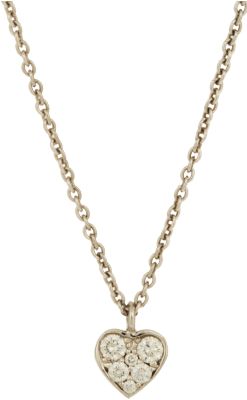 Finn - Pave Diamond Tiny Heart Pendant Necklace