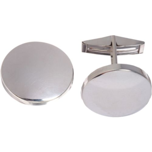 Barneys New York Silver Round Domed Cufflinks