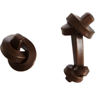 Paul Longmire Steel Bronze Knot Cufflinks