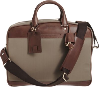 Serapian Leather Single-Gusset Briefcase