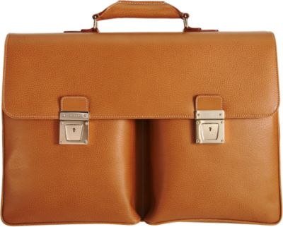 Serapian Leather Flap Briefcase