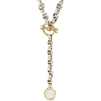 HOORSENBUHS Gold & Silver Open Link Necklace with Diamonds